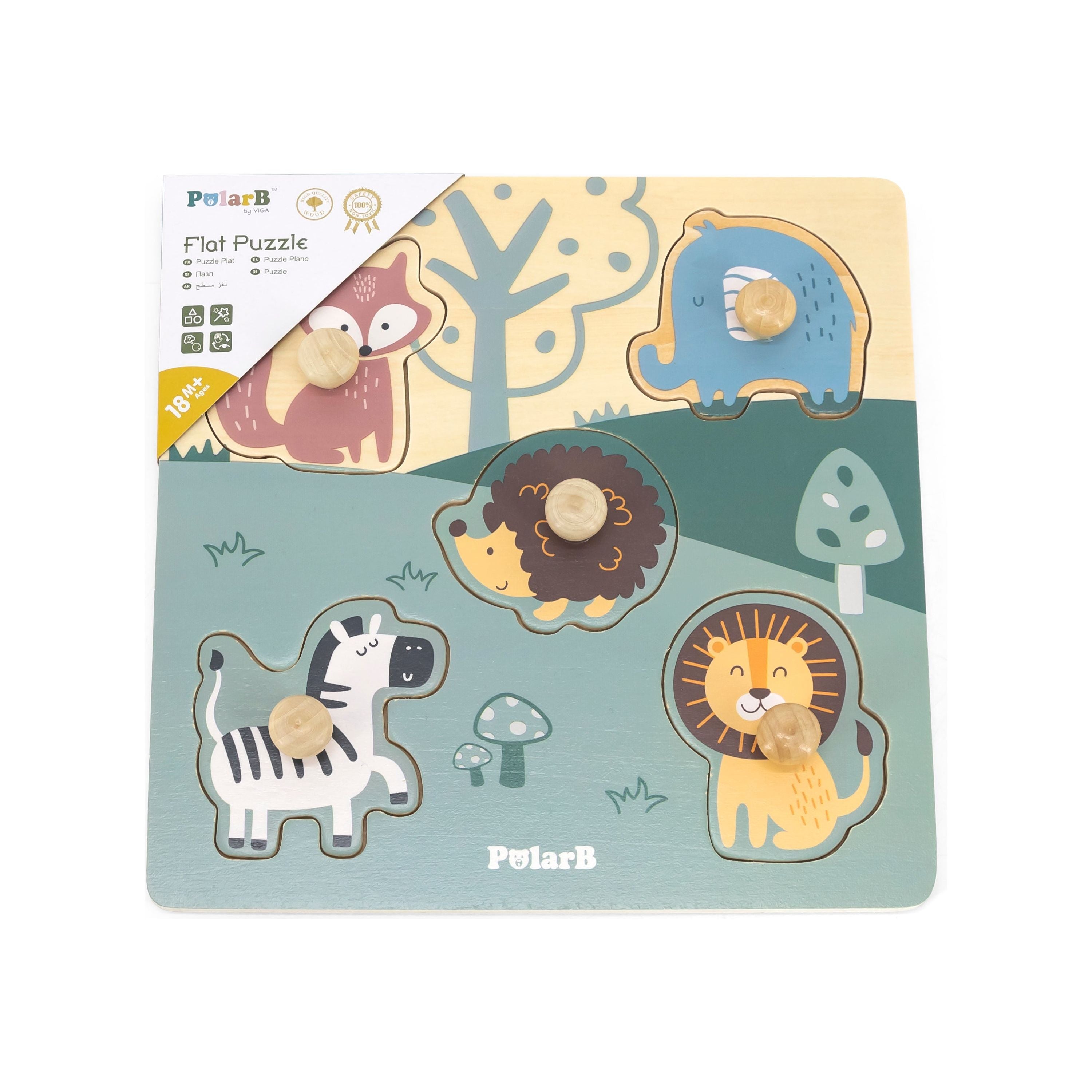 Viga Pin Puzzle 18m+ - Animals