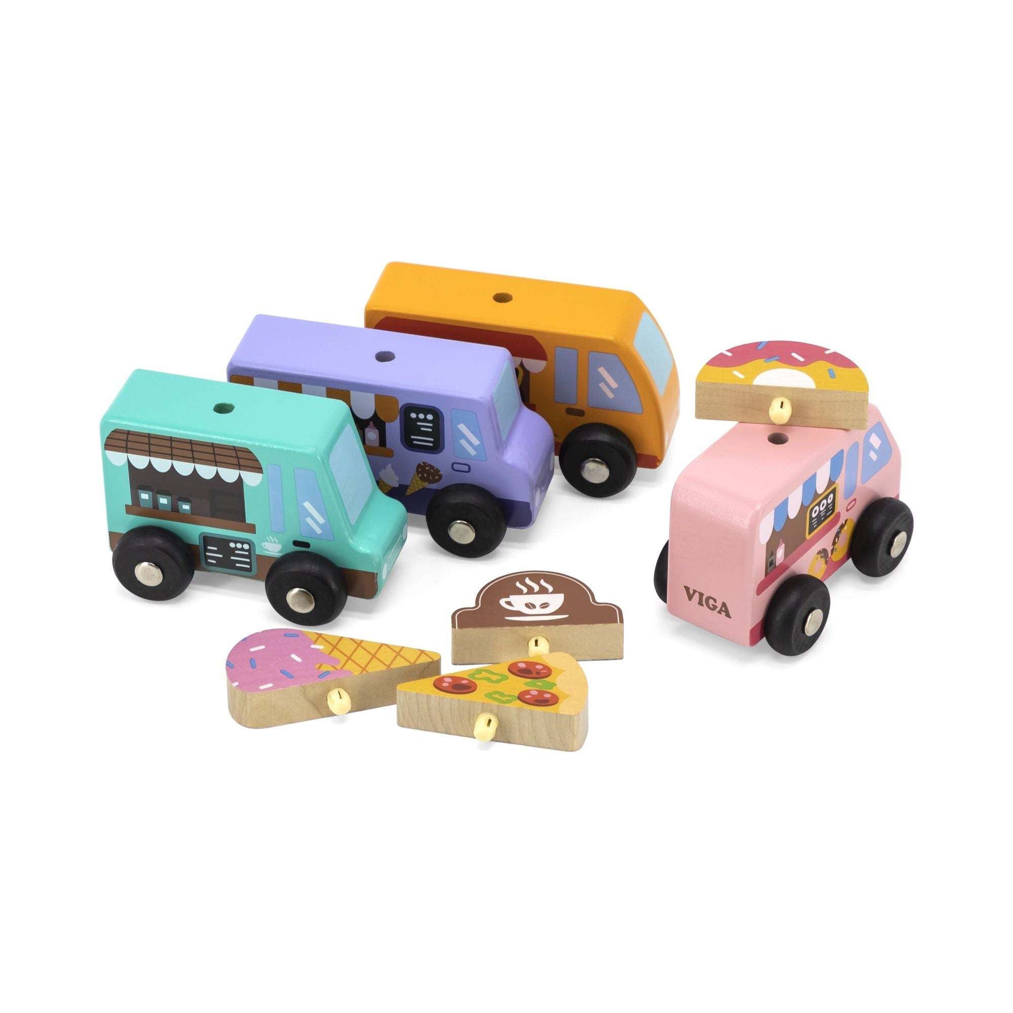 Viga Food Track Cars 4 Pack