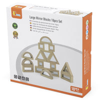 Viga Double Sided Wooden Blocks With Mirrors - 16 pcs