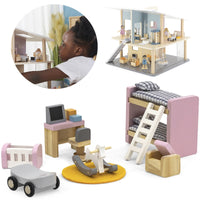 Viga Wooden Doll House Furniture - Children Room