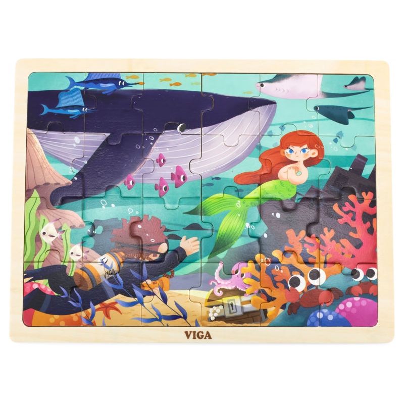 Viga Wooden Mermaid Puzzle - 24 pcs