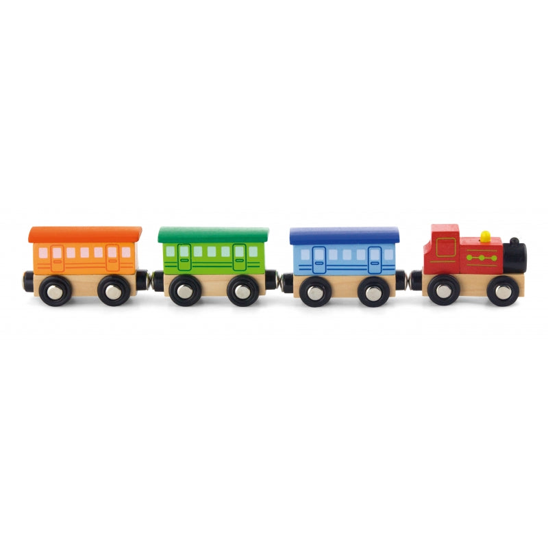 Viga Small Wooden Magnet Train Set