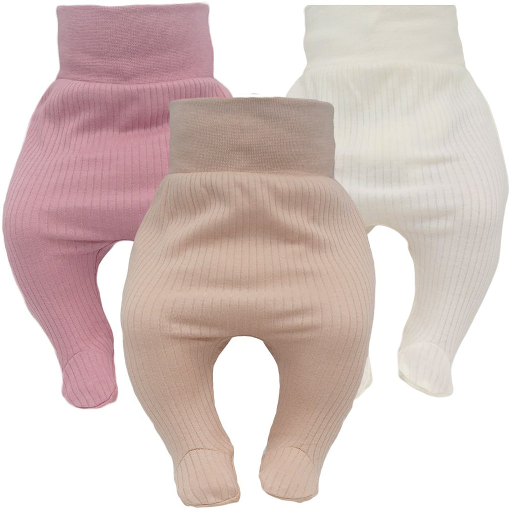 Babylove Premature Baby Girl Cotton Trousers 3-pack | Pink