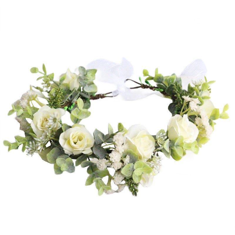 Flower Crown - White & Yellow Flowers