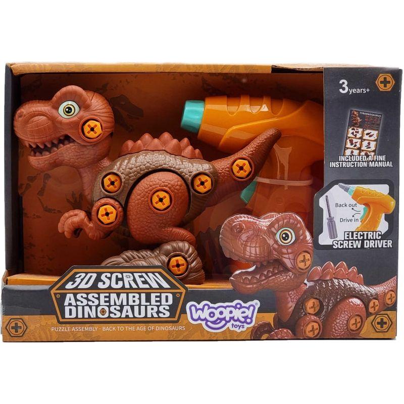 WOOPIE Dinosaurus Draaiconstructie Set + Boor 31 el.