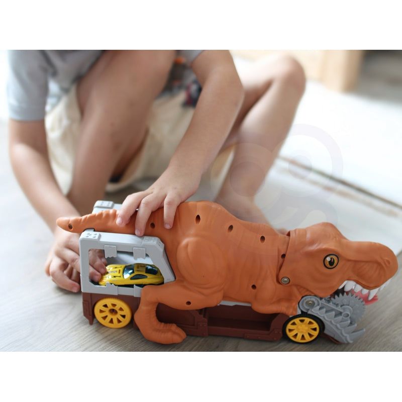 Camion dinosaure Woopie avec voitures de saut