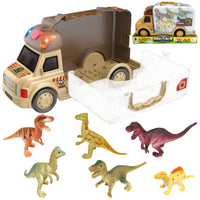 WOOPIE Coffret Voiture 2-en-1 Valise + Figurines Dinosaures 6 pcs.