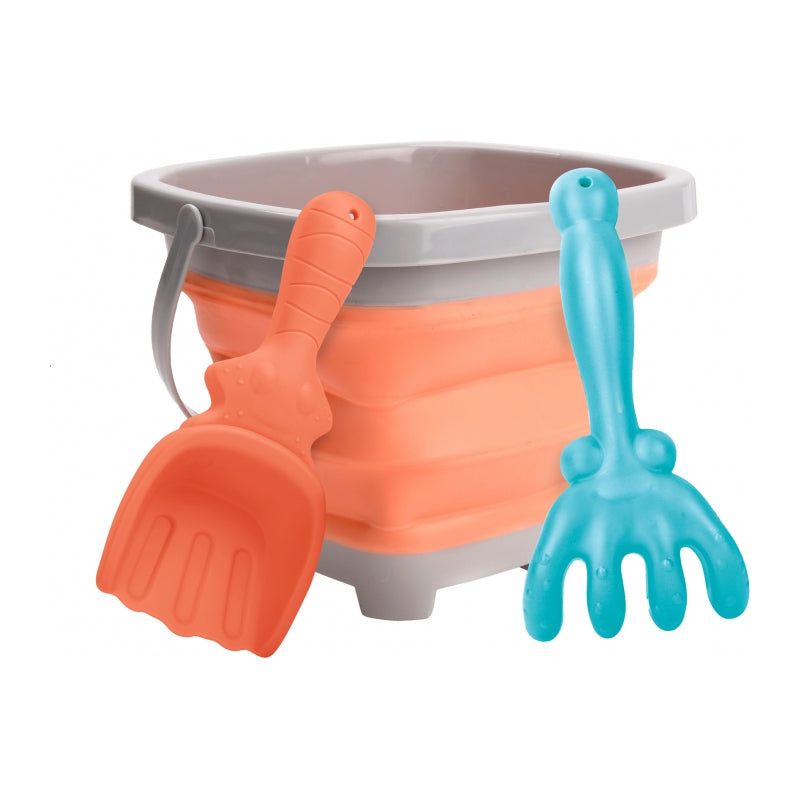 Woopie Beach Toys  With Shovel and Rakes - Orange