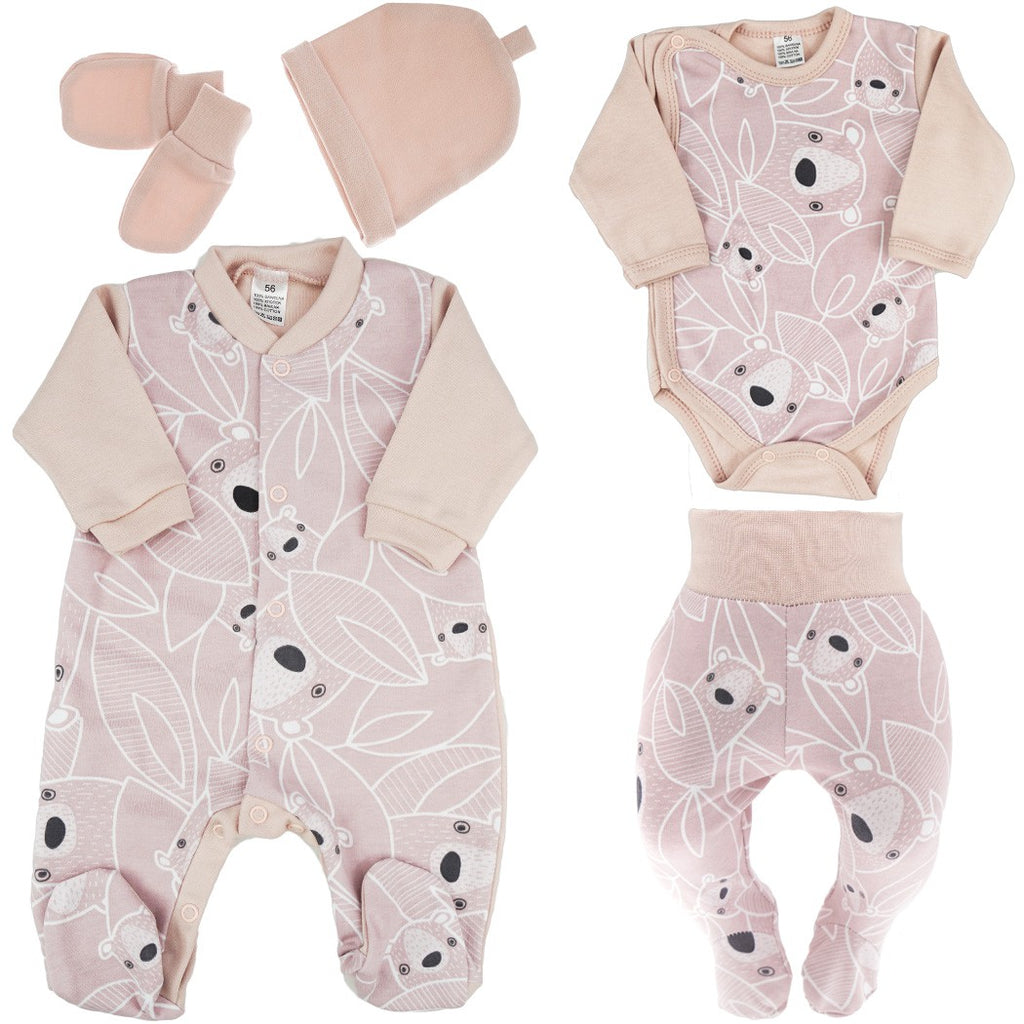 Babylove Newborn Hospital Set 5 Pcs Set | Pink Bears