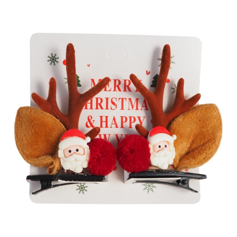 Christmas Santa Reindeer Ears Holiday Clips