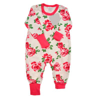 Tomato Baby Romper Suit  | Red Flowers With Red Sleeves