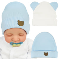 Babylove Baby Hats 2 Pack Set | Blue