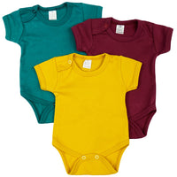 Babylove Baby Short Sleeve Bodysuit With Side Snap 3 pcs | Boy Set