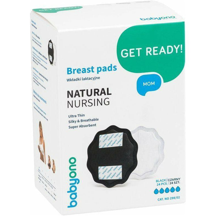 Dodger Blue Babyono Breast Breast Pads - Black 24 pcs