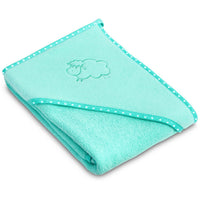 Powder Blue Sensillo 100% Cotton Hooded Bath Towel 80x80 - 3 Colours