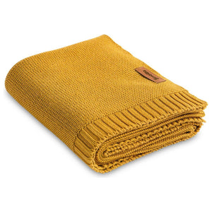 Goldenrod Sensillo Knitted Bamboo Cotton Blanket - 9 Colours