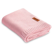 Pink Sensillo Knitted Bamboo Cotton Blanket - 9 Colours