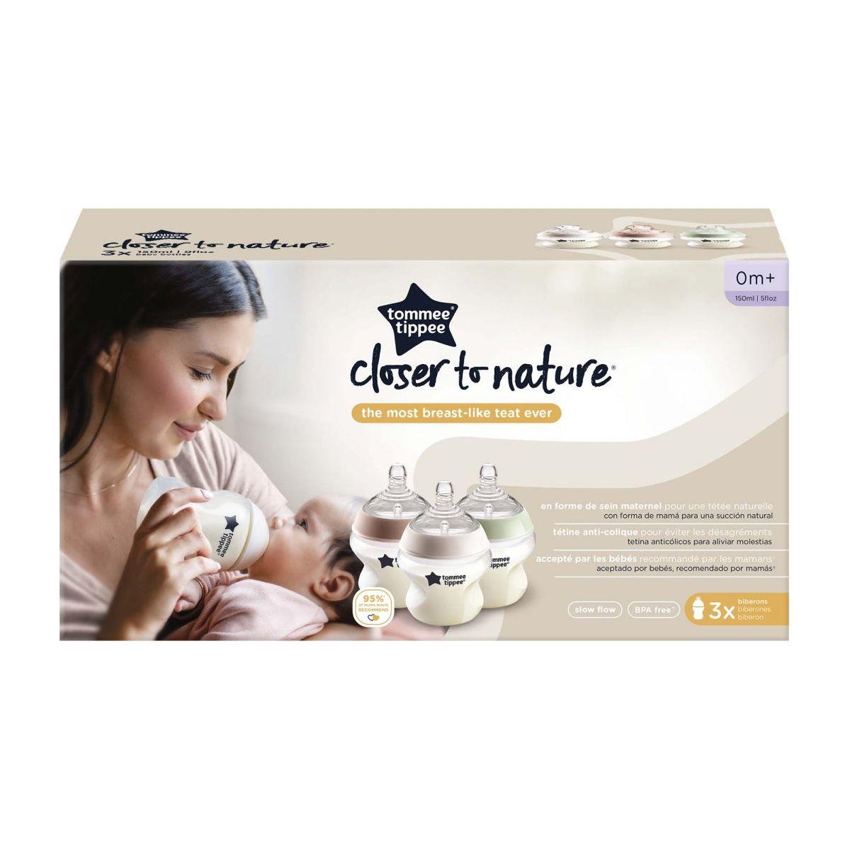 Tommee Tippee Closer to Nature 150 ml Flessenset 3-Pack 0m+