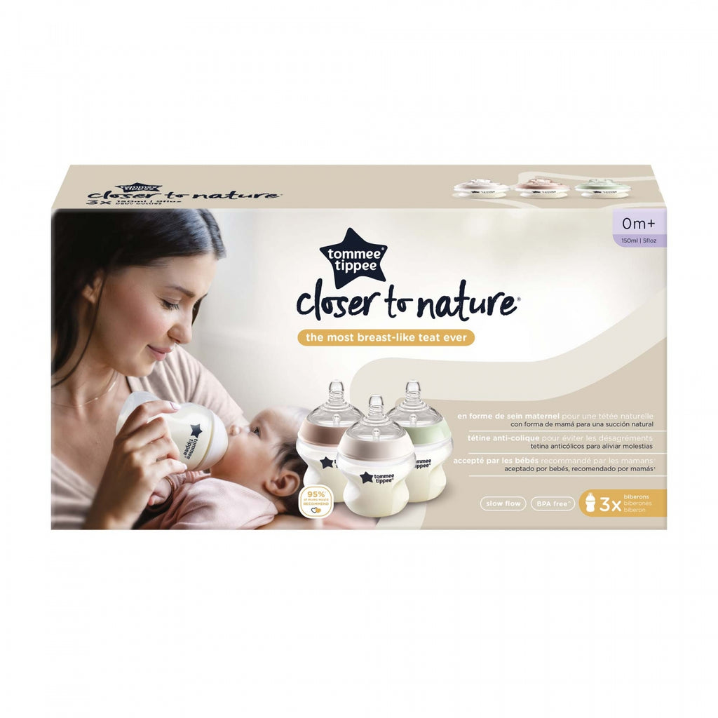 Tommee Tippee Closer to Nature 150 ml Flessenset 3-Pack 0m+