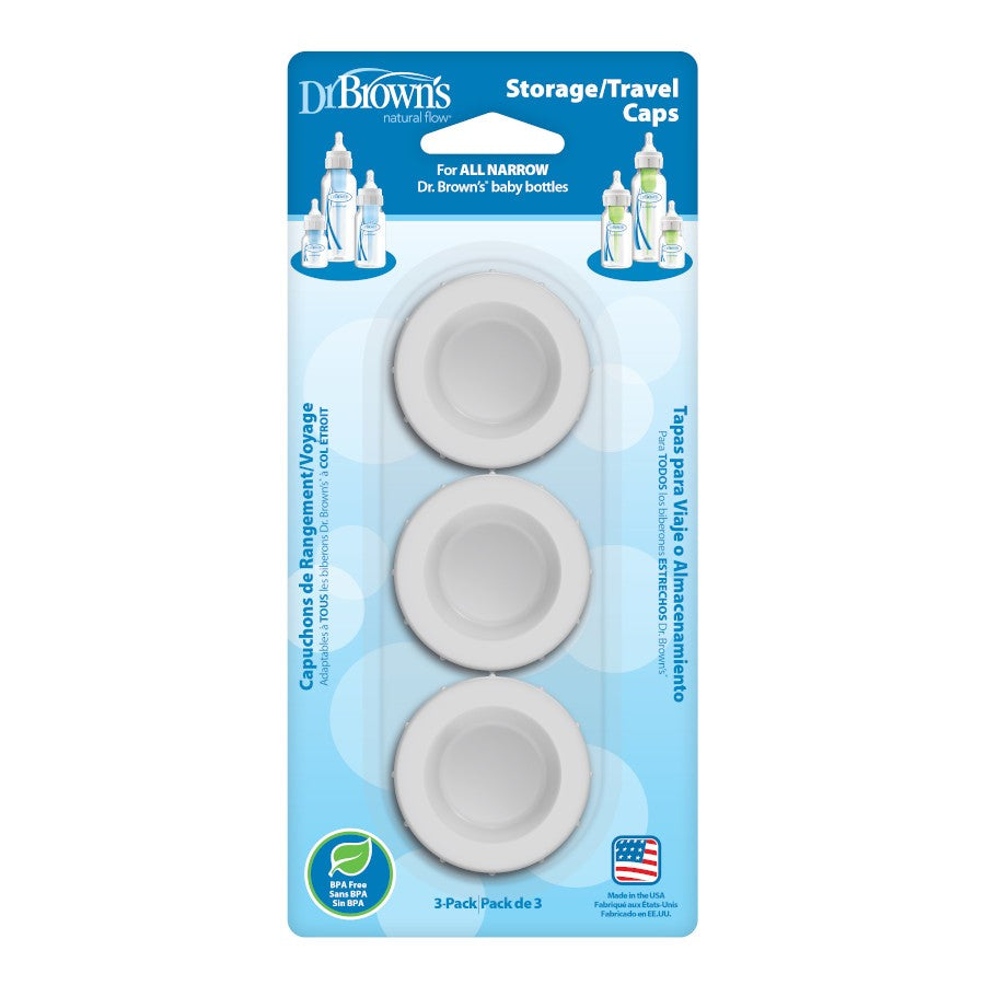 Dr. Brown's Storage/ Travel Caps for Narrow Bottle - 3 Pack