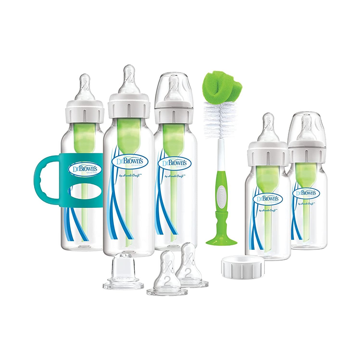 Dr. Brown's Anti-Colic Options+ Narrow-Neck Bottle to Sippy Gift Set