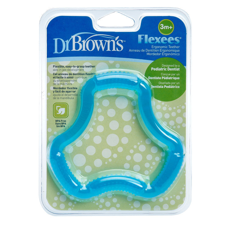 Dark Gray Dr Brown's Flexees Teether 3m+ - 2 Colours