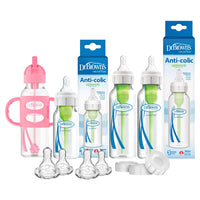 Dr. Brown's Narrow-Neck Anti-colic Options+ Bottle Easy Start Bundle 7 pcs Pink Version