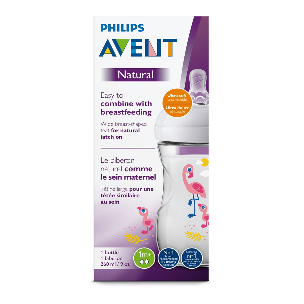 Lavender Philips Avent Natural Bottle - 260 ml - 4 Designs