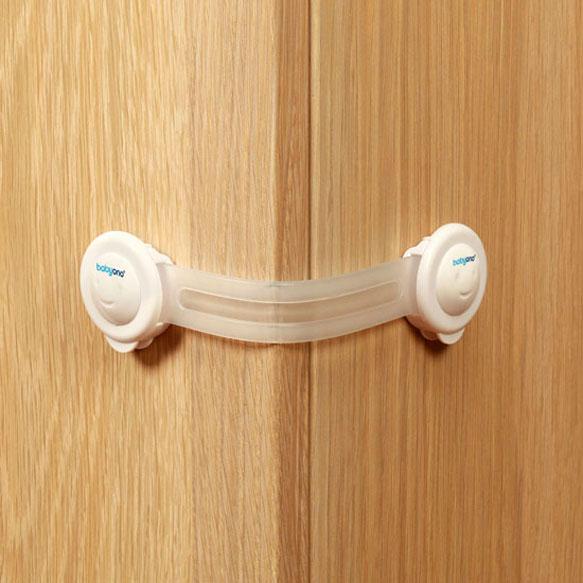 Tan Babyono multipurpose cabinet lock - white 2 pcs