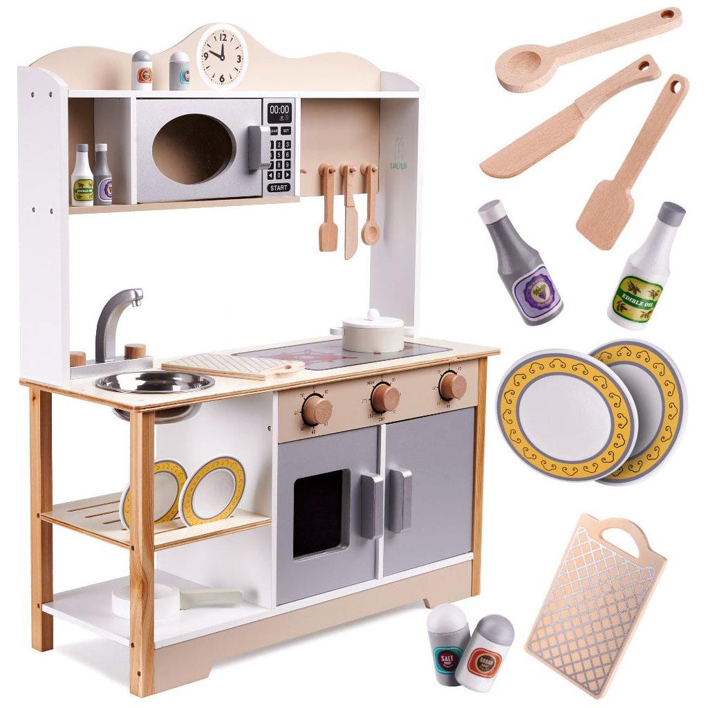 Light Gray Lulilo Wooden Kitchen - 2 Colours