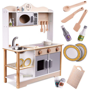 Light Gray Lulilo Wooden Kitchen - 2 Colours