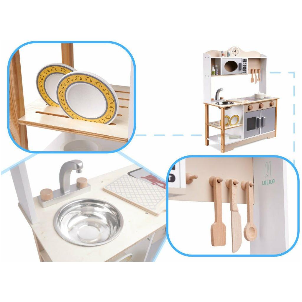 Light Gray Lulilo Wooden Kitchen - 2 Colours