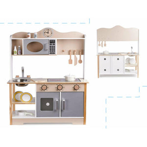 Gray Lulilo Wooden Kitchen - 2 Colours