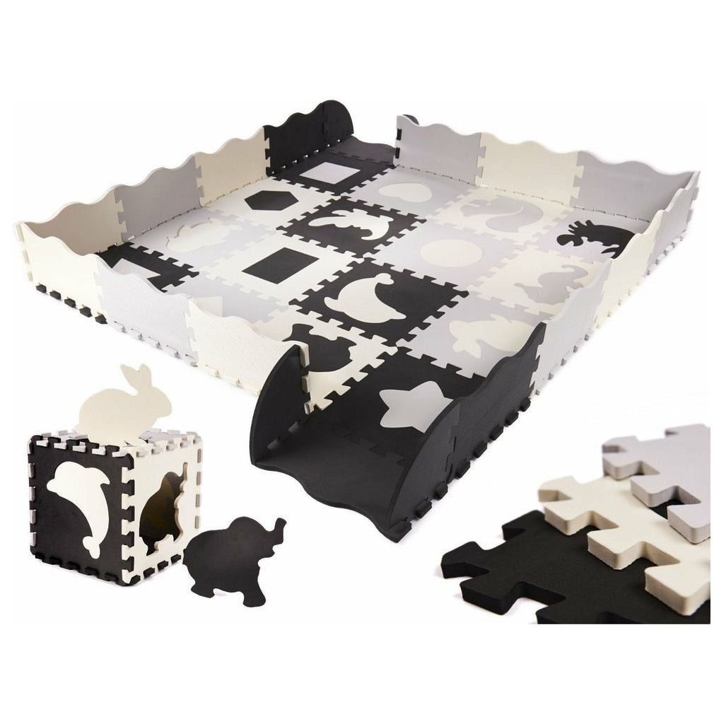 Beige XL Foam Puzzle Contrast Playmat - 35 pcs