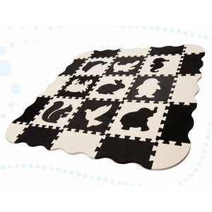 Antique White Large Foam Puzzle Contrast Playmat - 25 pcs