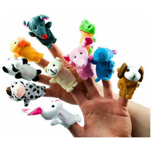 Rosy Brown Finger puppets - Animals 10 pcs