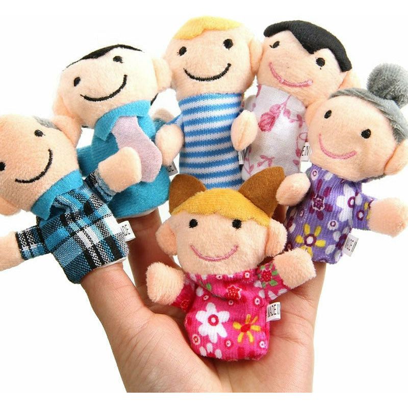 Tan Finger puppets - Family 6 pcs