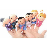 Light Pink Finger puppets - Family 6 pcs
