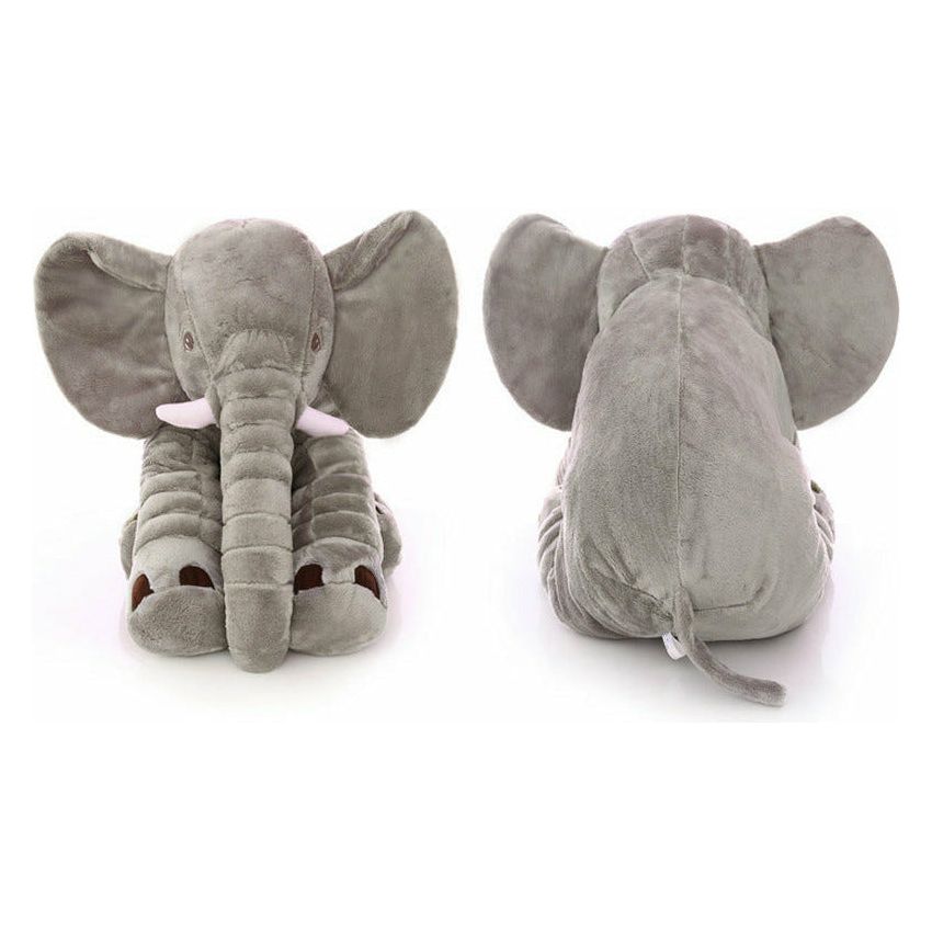 Dim Gray Elephant Pillow For Newborns