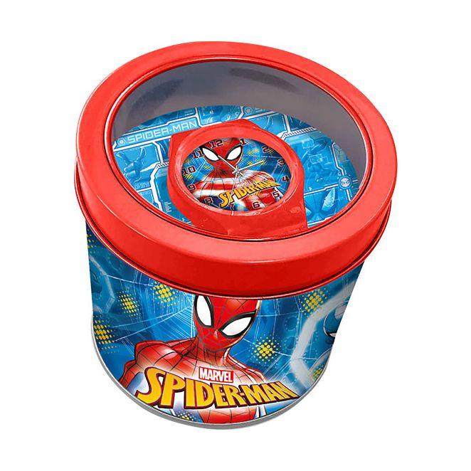 License Analog Watch Metal Box Spiderman