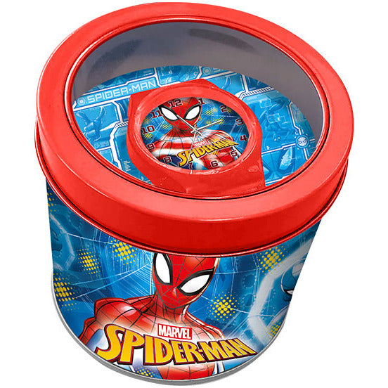 Licentie analoog horloge Metal Box Spiderman