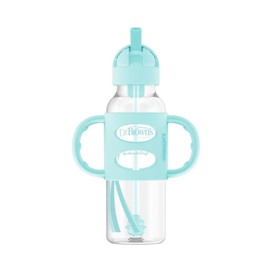 Dr. Brown's Narrow Straw Weighted Bottle with Silicone Handles 250 ml - 3 colours