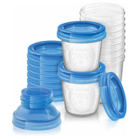 Cornflower Blue Philips Avent Breast Milk Storage Cups 180 ml/6 oz - Available 5 pcs / 10 pcs pack