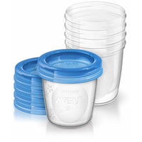 Steel Blue Philips Avent Breast Milk Storage Cups 180 ml/6 oz - Available 5 pcs / 10 pcs pack