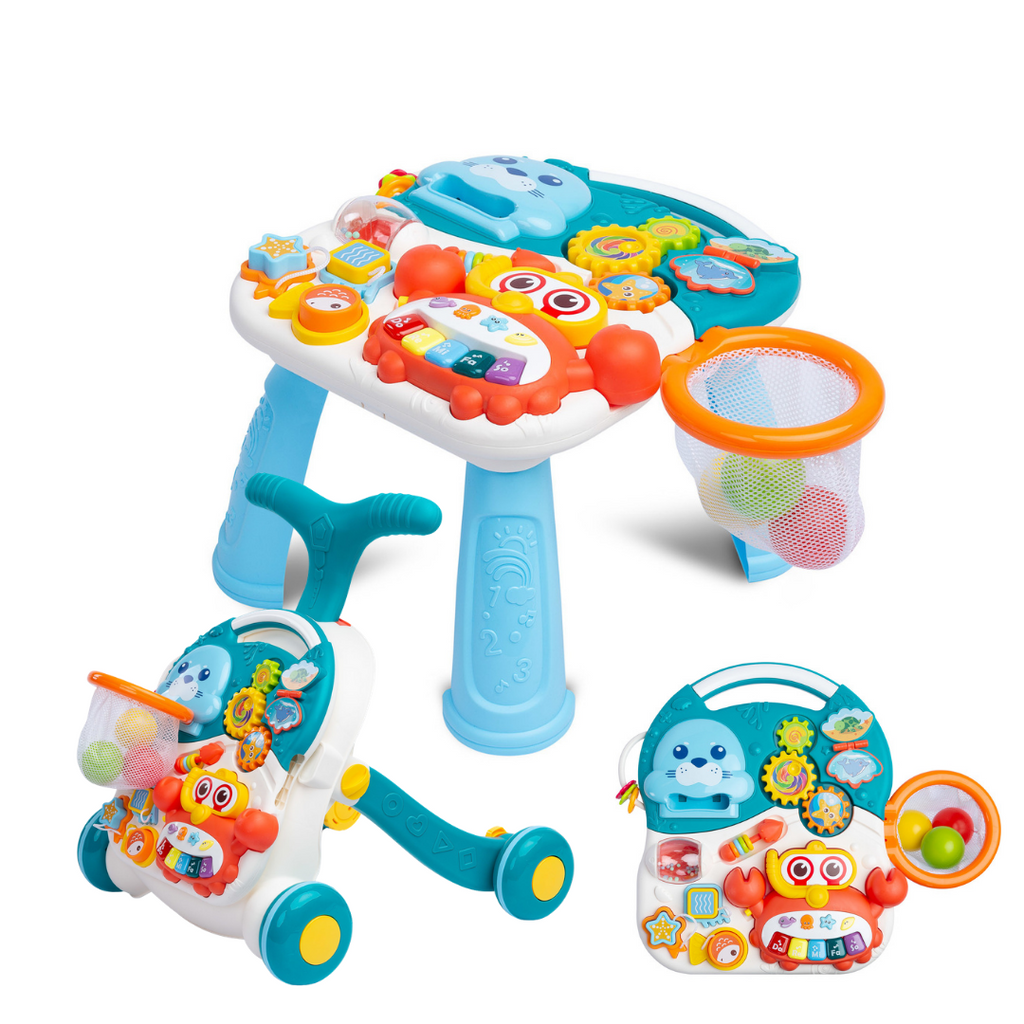 Light Sea Green TOYZ Spark Activity Table & Push Along Toy 2in1 - 2 Colours