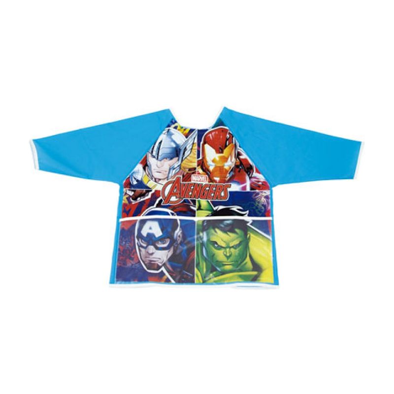 Tablier de protection pour enfants bleu License Avengers à manches longues