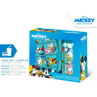 License Aluminum Set Water Bottle + Lunchbox Mickey Mouse