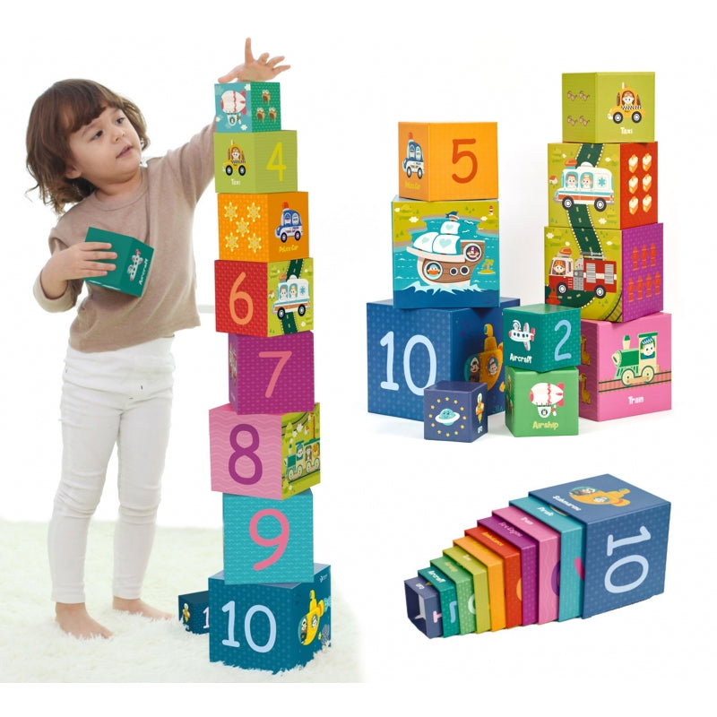Classic World Stacking Cubes 10 pcs - 2 Versions