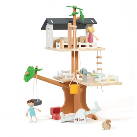 Classic World Wooden Tree Doll House - 31 pcs