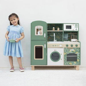 Light Gray Classic World Vintage Green Kitchen